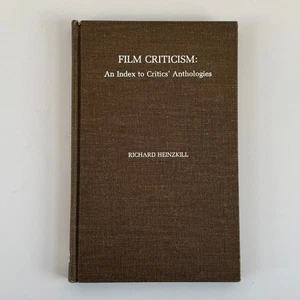 Film Criticism Richard Heinzkill 1975 First Edition Index Anthologies Scarecrow - Picture 1 of 9