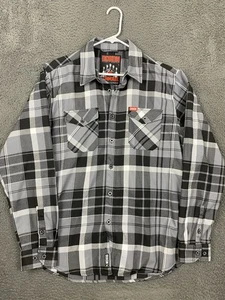 Camisa de Franela Dixxon Hombre Grande Negra Gris Esmalte Agotada Bolos - Imagen 1 de 9