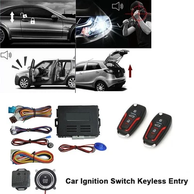 Car Ignition Switch RFID Engine Start Push Button Keyless Entry Starter Kit 12V - Image 1 of 4