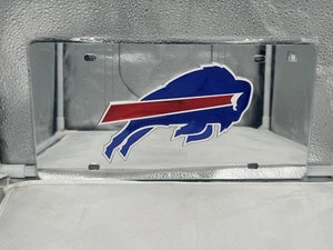 Buffalo Bills NFL Silver Reflective Lasercut License Plate Wincraft - Picture 1 of 1