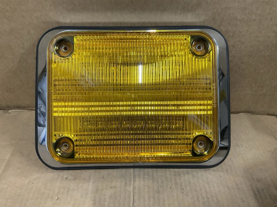 X2 Whelen 900 Series Amber Super LED, Amber lens W/ Flange, Gas - 90AA5FAR. F4 - Image 1 of 4