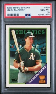 1988 Topps Tiffany All-Star Rookie #580 Mark McGWIRE PSA 10 - Bild 1 von 2