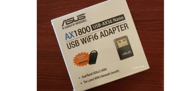 ASUS USBAX56 Nano Dual-Band 5GHz/2.4GHz WiFi6 AX1800 Adapter/Driver Boxed Retail - Image 1 of 2