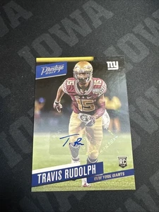 Tarjeta de fútbol americano 2017 Panini Prestige Travis Rudolph autógrafo. ESTADO FLORIDA - Imagen 1 de 2