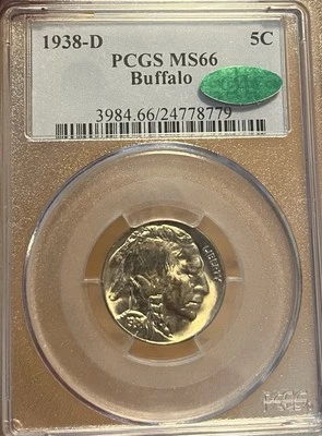 1938-D PCGS & CAC MS66 Buffalo Nickel - Image 1 of 4
