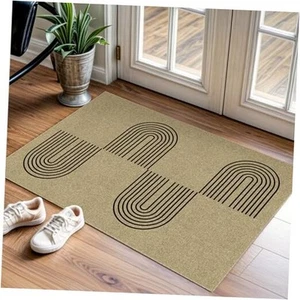 Easy Jute Doorway Rug, 2x3 Light Brown Washable Door Mats, Modern Farmhouse  - Picture 1 of 8