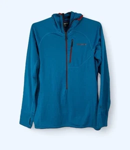 PATAGONIA R1 FLEECE PULLOVER HOODIE 1/2 ZIP BLUE RED MENS MEDIUM  - Picture 1 of 6