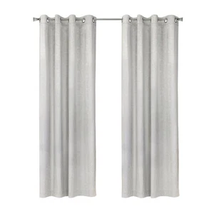 Habitat Bristol Room Darkening Grommet Curtain Panel White - Picture 1 of 24