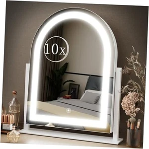 Beleuchteter Schminkspiegel, Hollywood Kosmetikspiegel mit Lichtern, 15,2" L x 13" B weiß - Bild 1 von 7