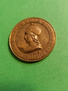 Sehr interessante 1915 Glen Mills Track Meet Medaille Bronze - Bild 1 von 2