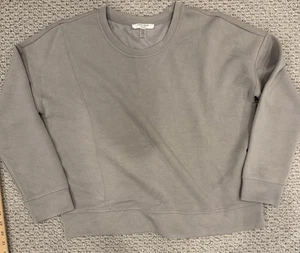 Sudadera Cable & Gauge Studio Cuello Redondo Mujer’s Gris Medio Modal Pullover - Imagen 1 de 5