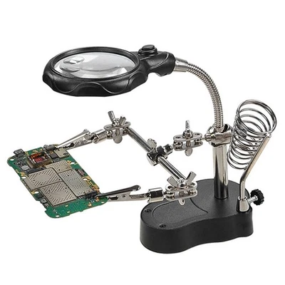 Soldering Iron Table Bracket with Welding Magnifying Glass Digital7025 - Image 1 of 4