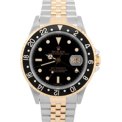 Reloj Rolex GMT-Master II NEGRO Oro Amarillo Acero Inoxidable JUBILEO 40mm 16713 Foto 1 de 4