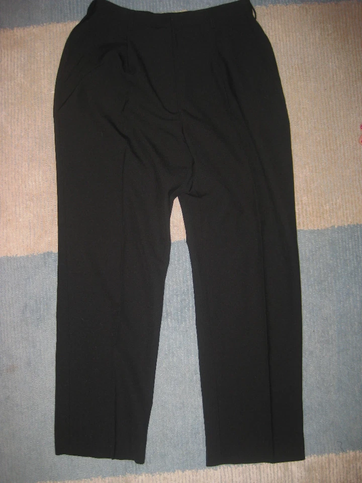 Women Pants Black Cintas Pleated Plus size pants 20 24 Tall 26  32  New - Image 1 of 4