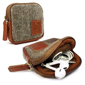Herringbone Posh Tweed Travel Case Tasche für Kopfhörer / Headphones / Airpods - Bild 1 von 3
