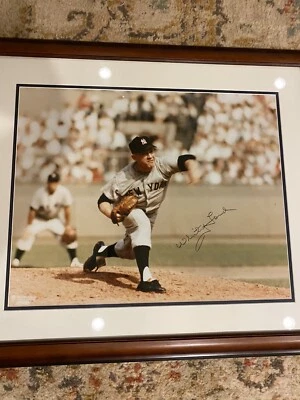 whitey ford signed photo 16x20 framed authenticated  - Image 1 of 3