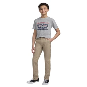 Levi's Boys' Youth 502 Carpenter Pant Khaki Jeans Tapered Leg - Picture 1 of 6