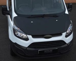 Black Front Bonnet Bra / Protector To Fit Ford Transit Custom (2012-17) - Picture 1 of 2