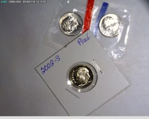 Monedas de diez centavos PDS Roosevelt 2002 sin circular como nuevas violonchelo y prueba - Imagen 1 de 2