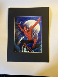 Marvel Comics Spider-Man Glossy Print W Black Matt 16”x12” Print 10.5”x8” - Picture 1 of 5