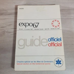 Worlds Fair Vintage 1967 Expo67 Montreal Official Guide Book French English - Picture 1 of 24