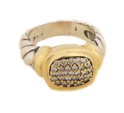 Anillo Cable David Yurman Noblesse Diamante Oro 18k Plata 925 ¡LIQUIDACIÓN! Foto 1 de 4