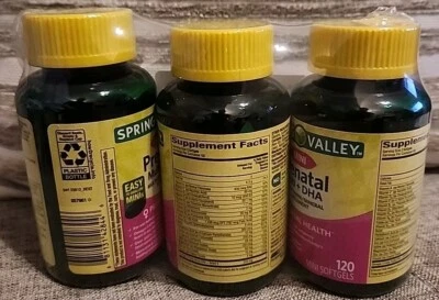 Spring Valley Prenatal Multivitamin/Multimineral 360 tabs/Lot of 3 bottles - Image 1 of 4