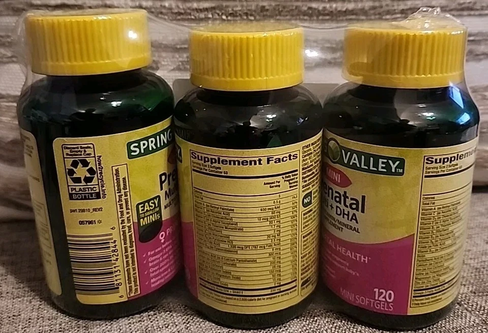 Spring Valley Prenatal Multivitamin/Multimineral 360 tabs/Lot of 3 bottles - Image 1 of 4