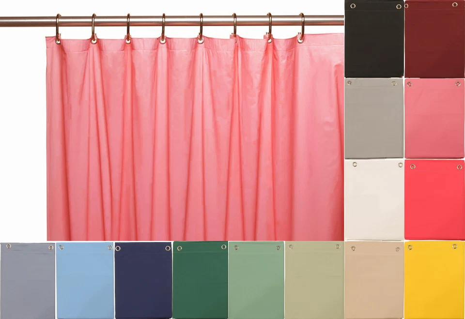 10 Mil Heavy Duty Vinyl Shower Curtain Liner with Metal Grommets size 70 x 72" - Image 1 of 1