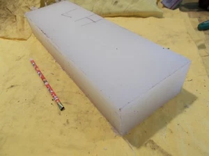 POLYPROPYLENE BAR machinable plastic poly flat stock sheet 2 3/4" x 5" x 16" - Picture 1 of 1