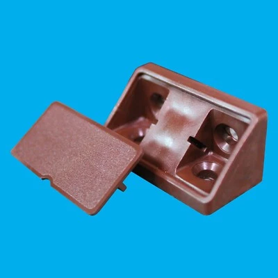 10x Plástico Marrón Mini Esquina Armario Conector Soporte, Tapa - Imagen 1 de 2