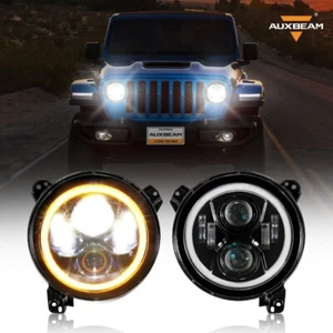 2Pcs 9" LED Projector Headlights Hi-Lo Beam For Jeep Wrangler JL Gladiator 2018+ - Picture 1 of 12