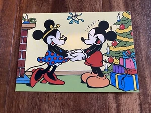 Disney Store Mickey und Minnie Mouse 4 Weihnachtsliebe Vintage Grußkarten - Bild 1 von 4