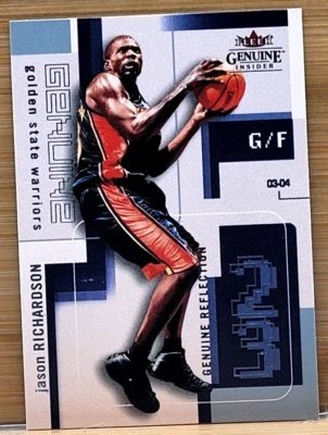 2003-04 Fleer genuino Insider Jason Richardson #D/99 reflejo genuino Foto 1 de 2