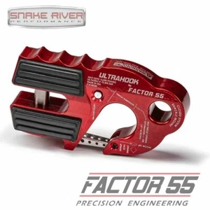 Factor 55 Ultrahook Rojo Aluminio Sistema Cerrado Cabrestante Gancho 16K LBs Carga 00250-01 - Imagen 1 de 11