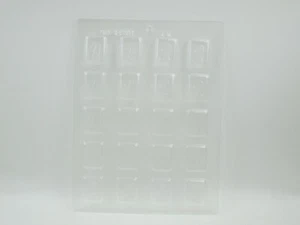 Candy Mold 20 Letter A Square Mint Shapes Clear Plastic CK Products 90-14201 - Picture 1 of 4