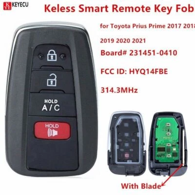 for Toyota Prius Prime 2017 2018 2019 2020 2021 231451-0410 Smart Remote Key Fob Foto 1 de 4