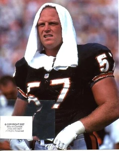 TOM THAYER photo en action 1991 Chicago Bears vs Giants 9-15-91 (c) SB XX - Photo 1/1
