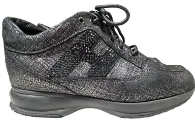 E24 sneakers donna HOGAN INTERACTIVE H 3D suede grey/silver shoes women - Image 1 of 4
