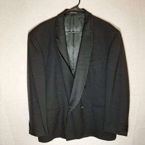 Principe by Marzotto 48R Black Double Breasted Tuxedo Blazer Jacket from Italy - Picture 1 of 9