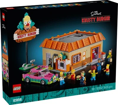 LEGO Icons 10352 The Simpsons Krusty Burger Sealed New 1635pcs - Image 1 of 3