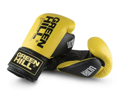 Guantoni Ultra Green Hill 12oz pelle guanti boxe pugilato Difettati