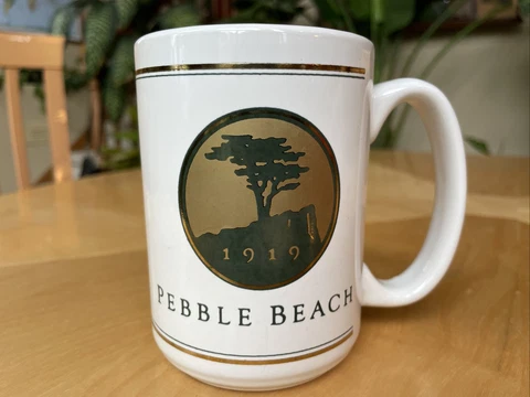Pebble Beach Golf Course Lone Cypress 3D Heritage Logo Est 1919 12 Oz Coffee Mug Cover