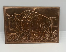 Vintage Copper engraved Postcard by Koper Card Co. Bison/Buffalo (S2)