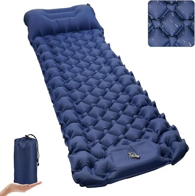 Camping Isomatte Luftmatratze Selbstaufblasend Matratze Kissen Blau B285 - Bild 1 von 4