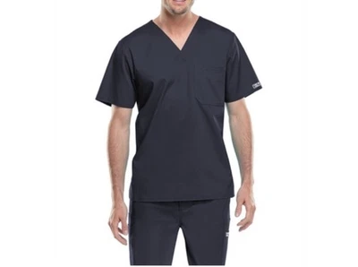 Mens Cherokee Workwear Premium Core Stretch V-Neck Top Size Medium Pewter Gray - Image 1 of 2