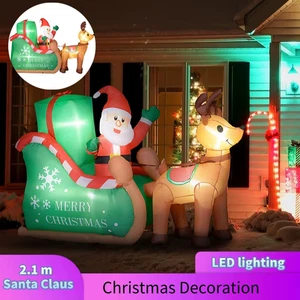 Comanlai Babbo Natale Con Illuminazione a LED Da 2,1 M, Decorazione Natalizia Go - Foto 1 di 12