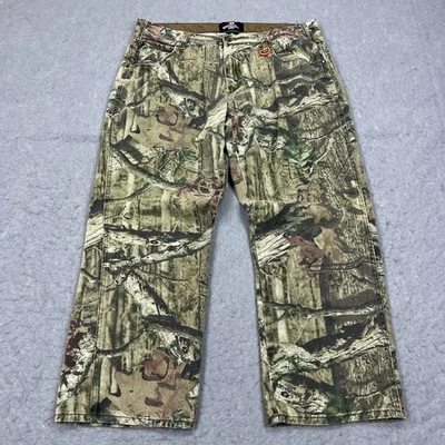 Mossy Oak Pants Men's 38x30* Break Up Infinity Green Camo Woodland Outdoors Hunt - Image 1 of 4