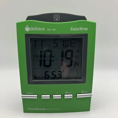 Datexx Exacttime Atomic Desk Alarm Clock w/Temp., Day & Date  DRC605 - Image 1 of 2