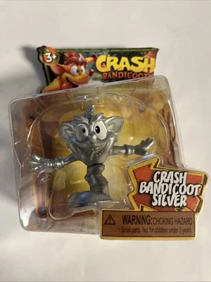 Jakks Pacific Crash Bandicoot Silver Action Figure 2.5in New in Package — 第 1/2 张图片